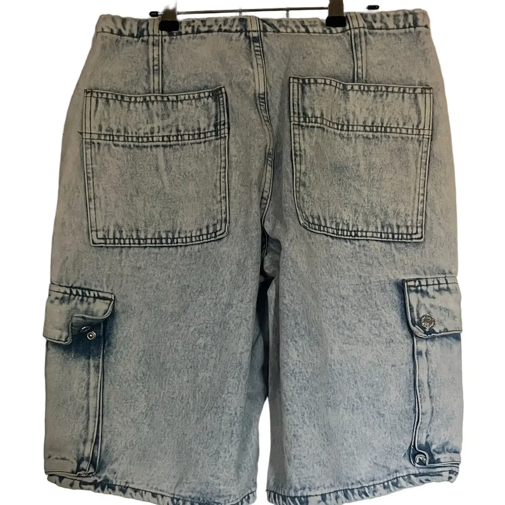 Love SoHo Light Blue Jean Cargo Shorts - Juniors | Sz 9 | EUC